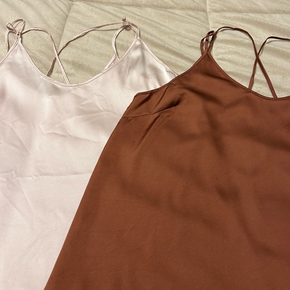 Two Satin Spaghetti Strap Camisoles - Picture 3 of 12